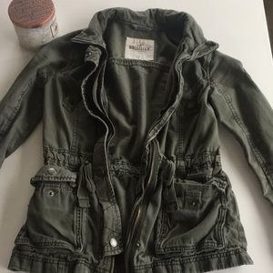 Hollister army green jacket